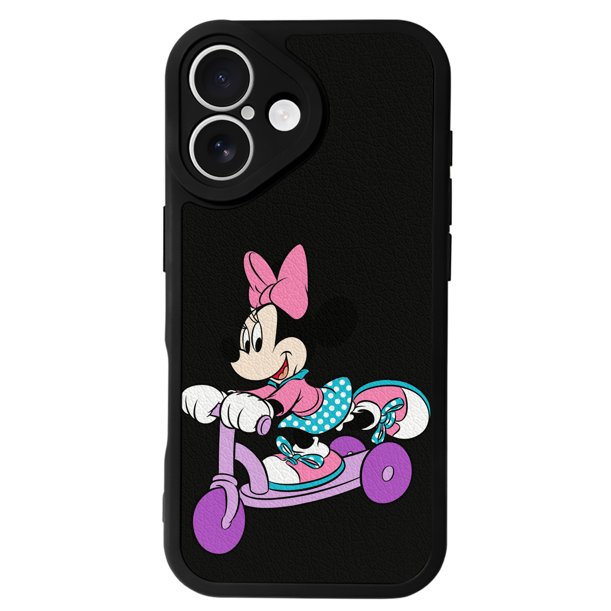 （画像用） ミッキーマウス Mickey Mouse 【iPhone 16シリーズ対応】シリコンスマホケース（レザー調） 材質：シリコン